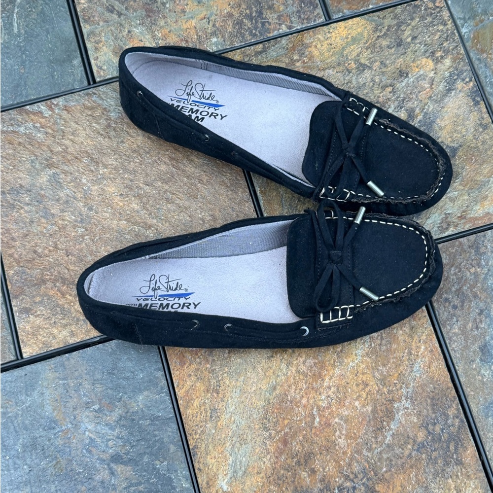 Life Stride Black Moccasins for Women Size 8.5 EUC